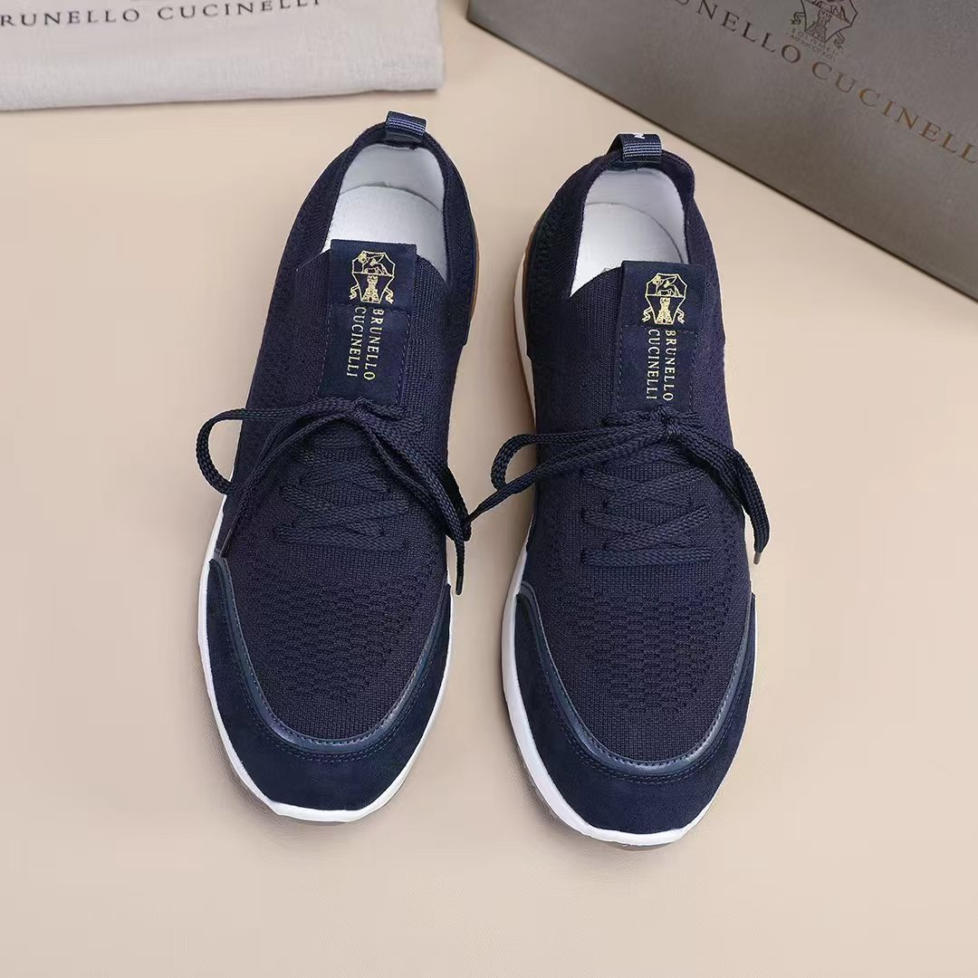 Brunello Cucinelli Contrast Low-Top Sneakers — front
