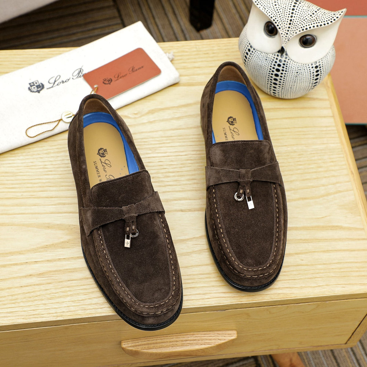 Loro Piana Textured Moccasin Loafers — hero