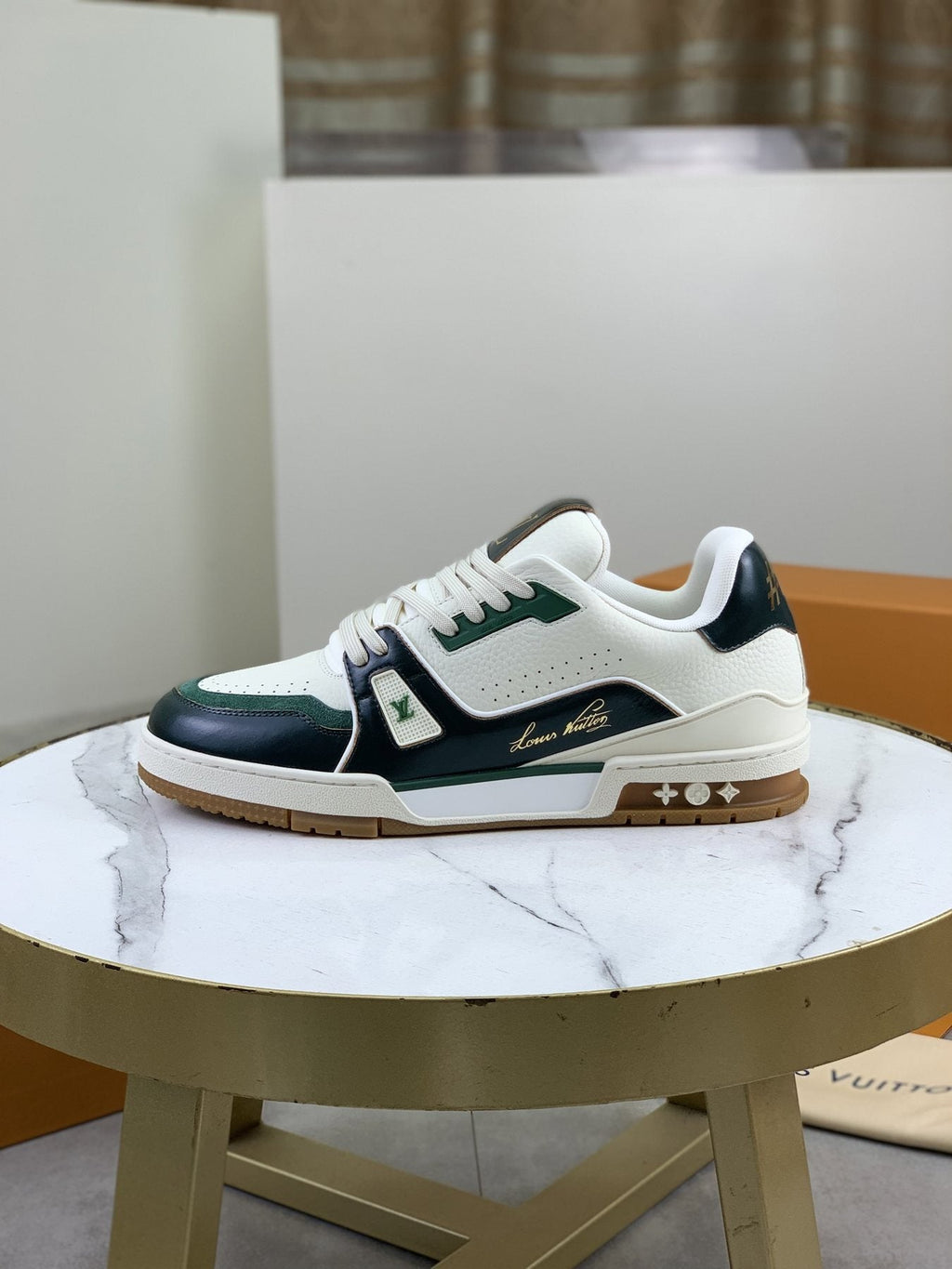 Louis Vuitton Panel-Trim Low-Top Sneakers — side