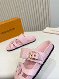 Louis Vuitton Cutout Buckle Slide Sandals — hero