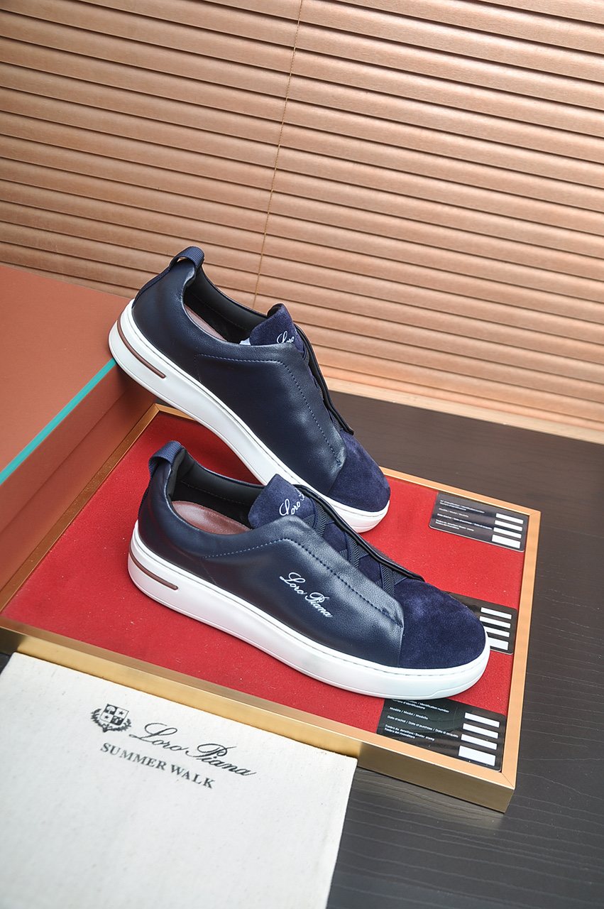微商相册测试鞋子-Loro Piana Low-Top Slip-On Sneakers — side
