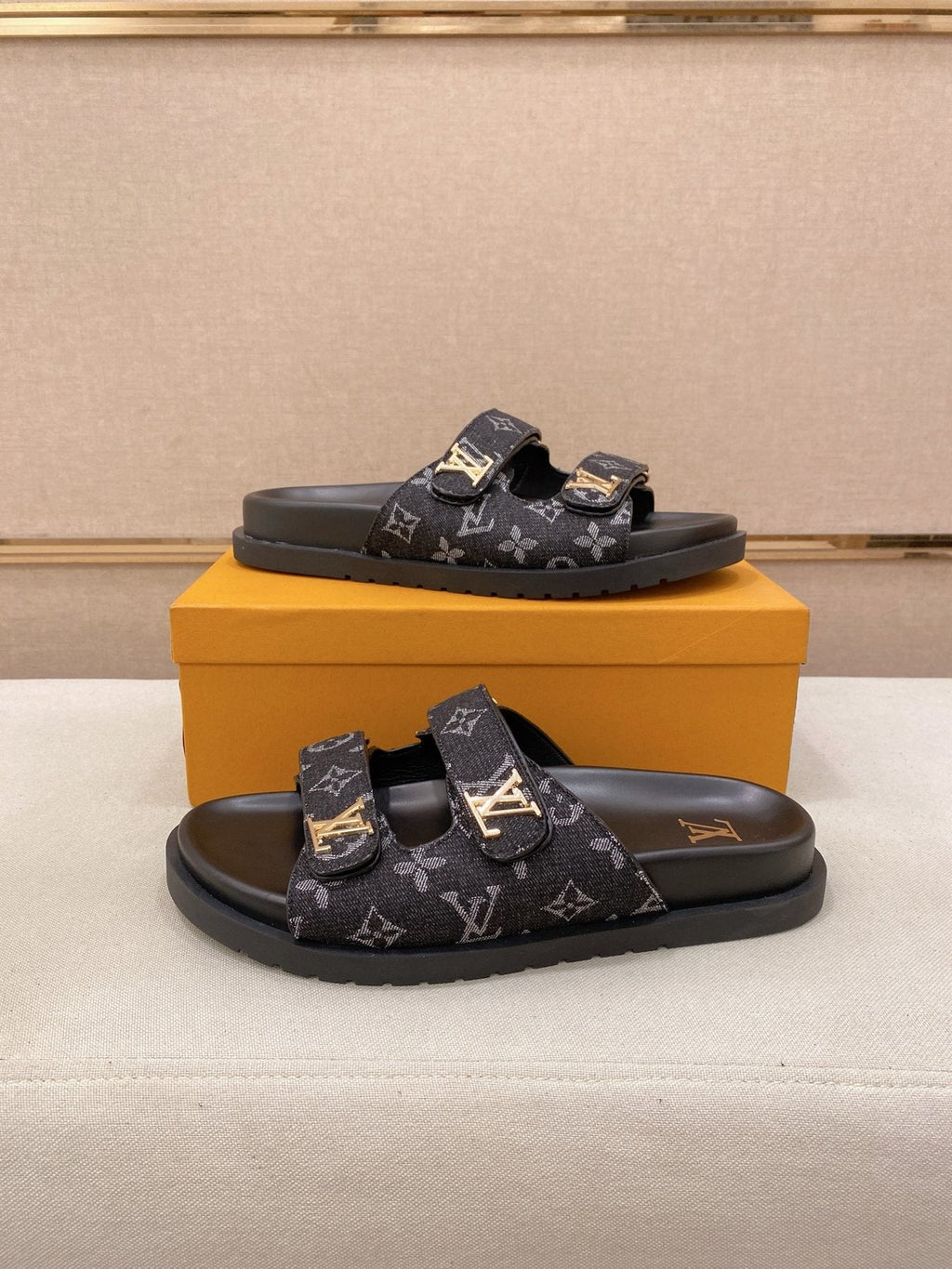 Louis Vuitton Double-Strap Slide Sandals — side