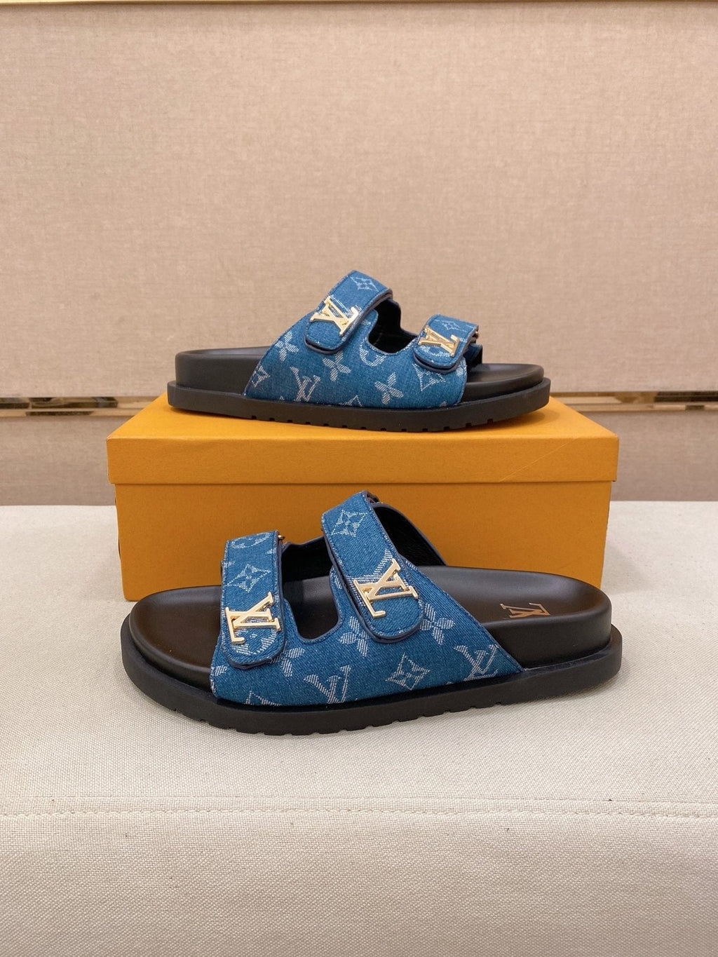 Louis Vuitton Double-Strap Slide Sandals — side