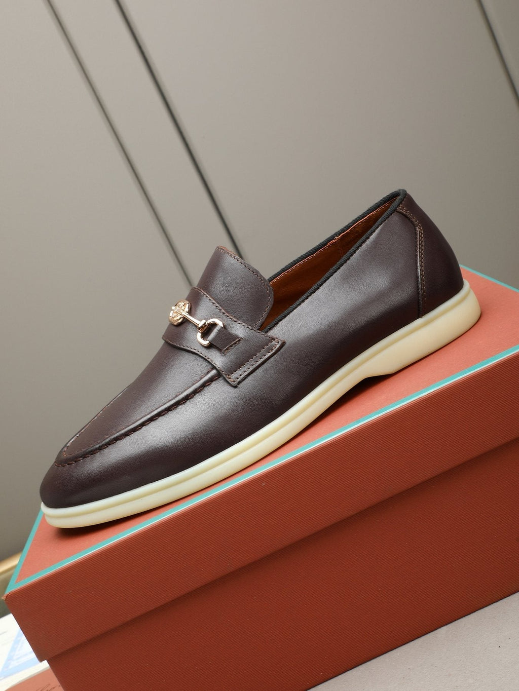 Loro Piana Men’s Bit Loafers — front