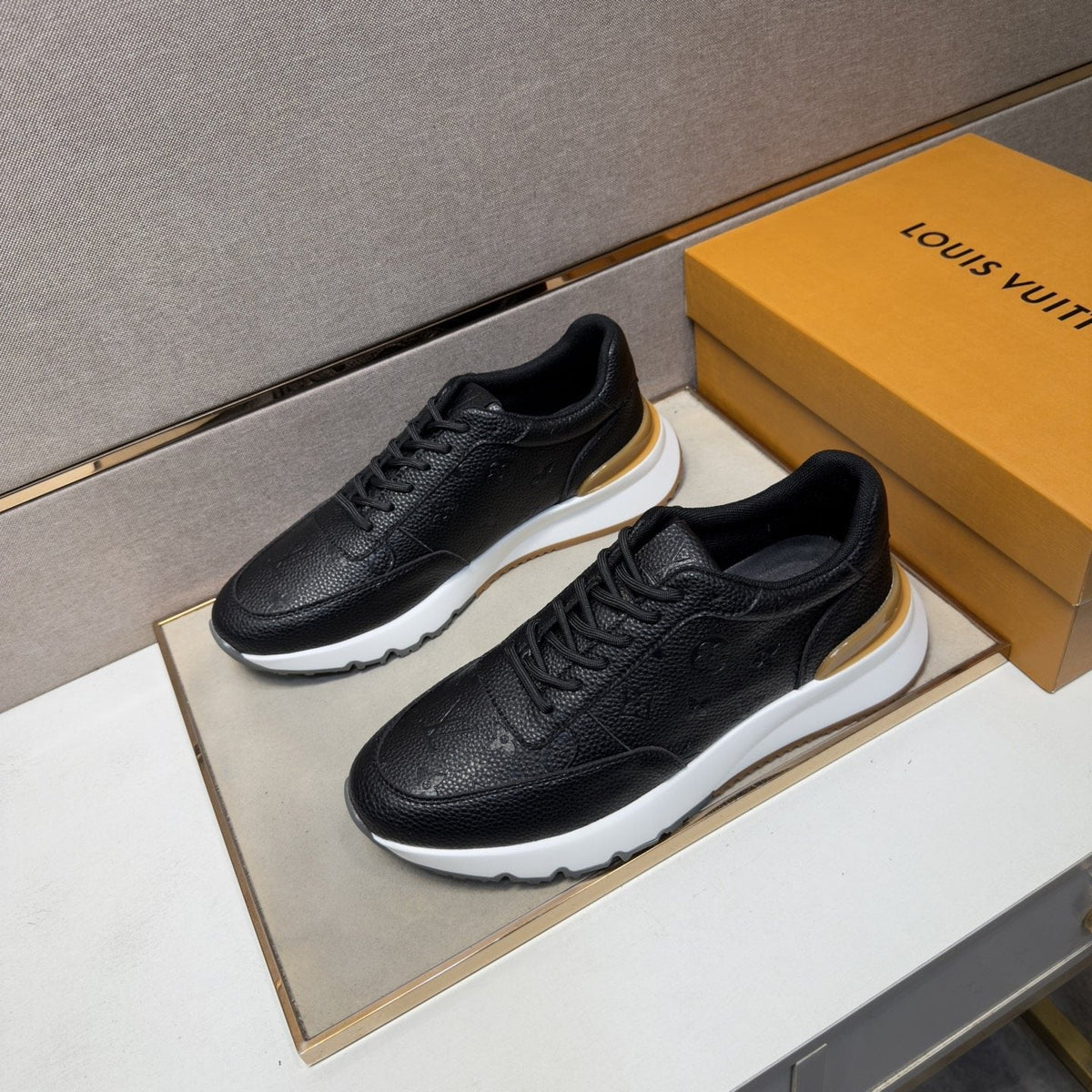 Louis Vuitton Textured Low-Top Sneakers — front