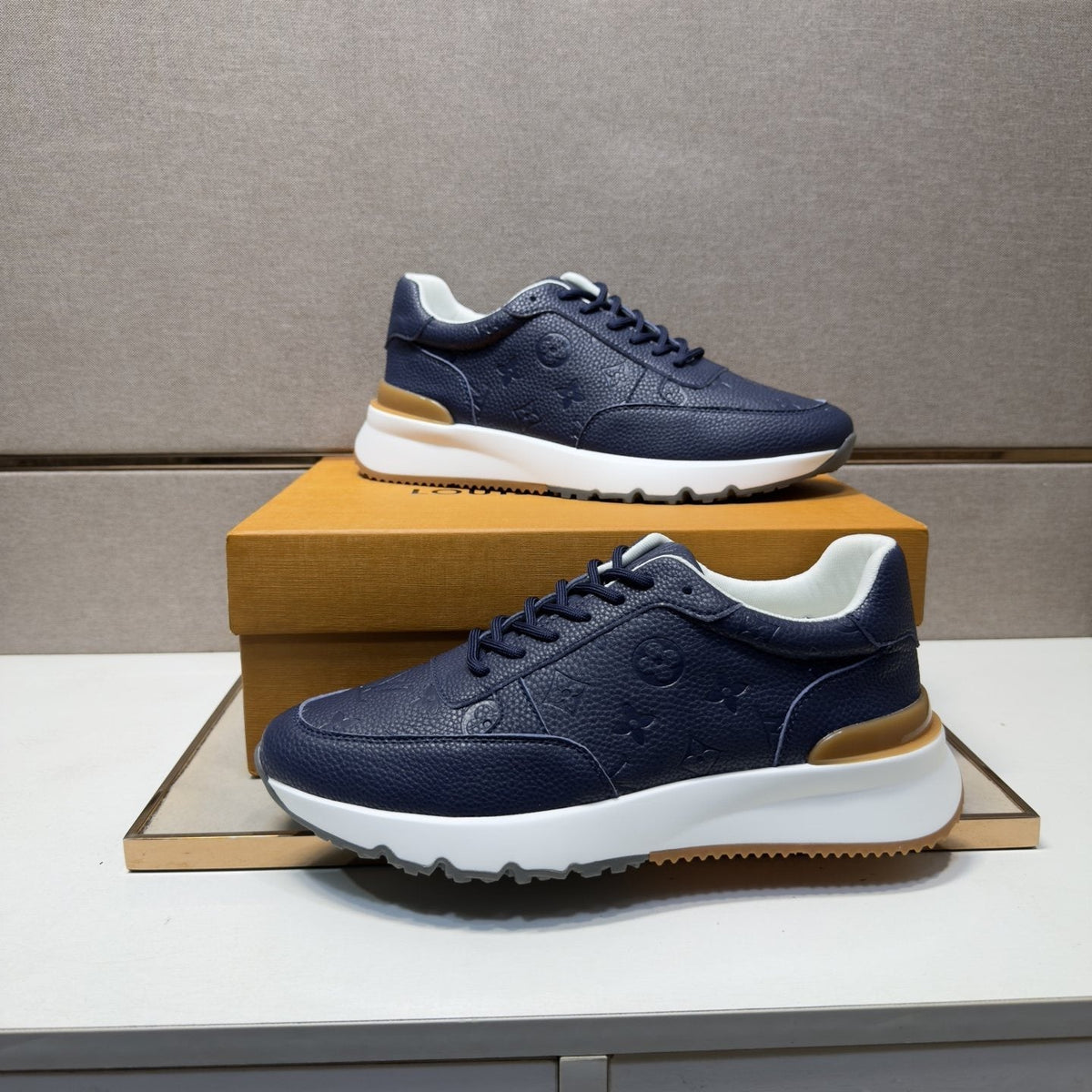 Louis Vuitton Textured Low-Top Sneakers — side