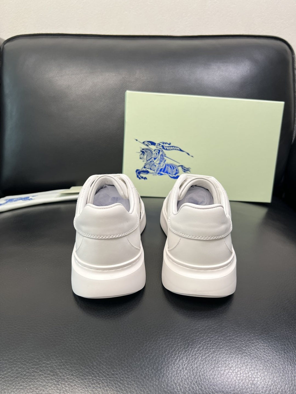 BURBERRY Check-Panel Low-Top Sneakers — back