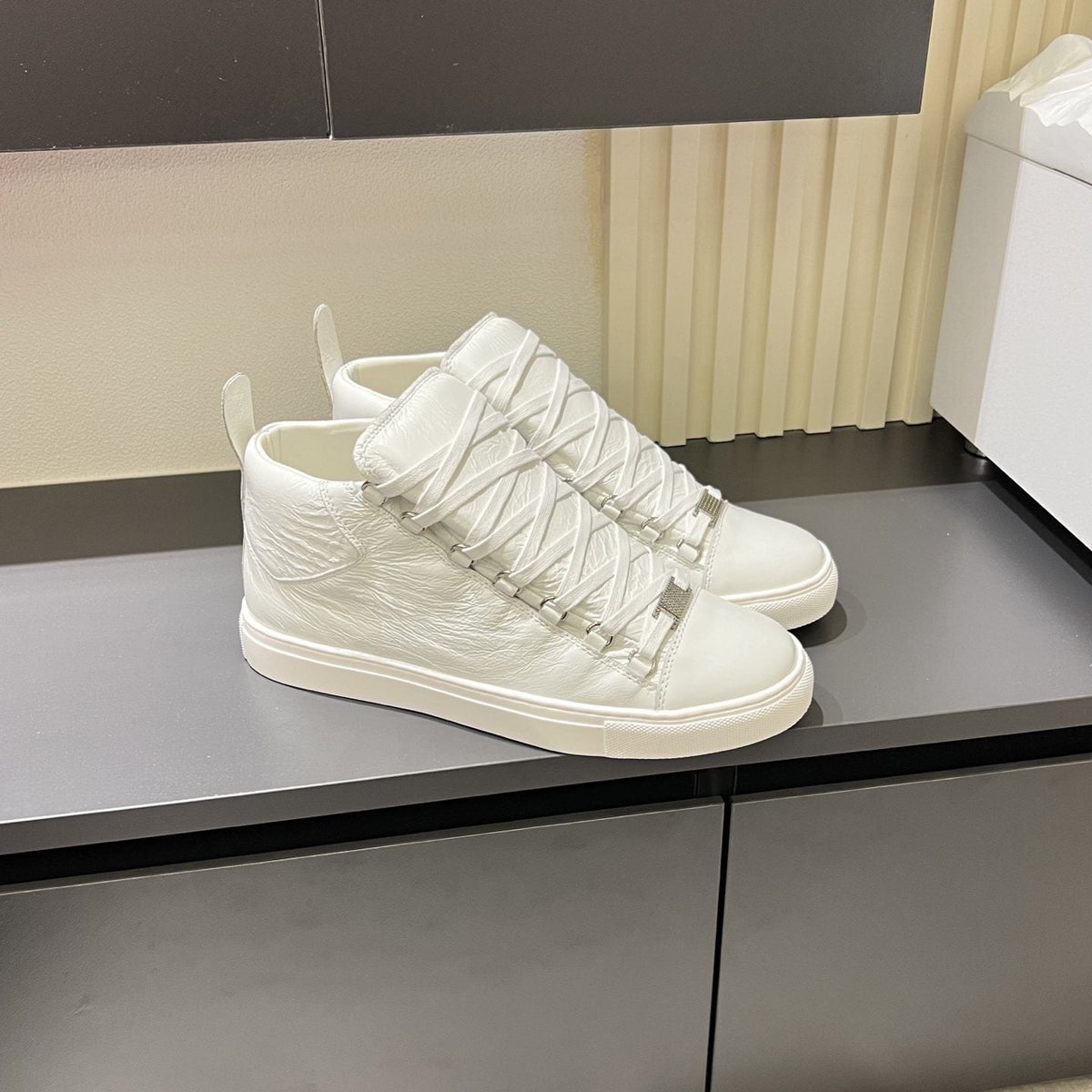 Balenciaga High-Top Lace-Up Sneakers — side