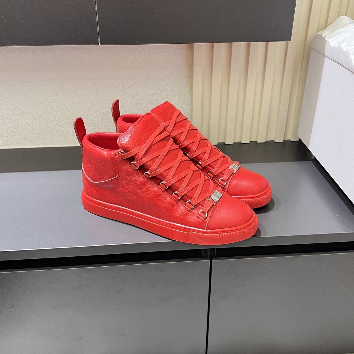 Balenciaga High-Top Lace-Up Sneakers — side
