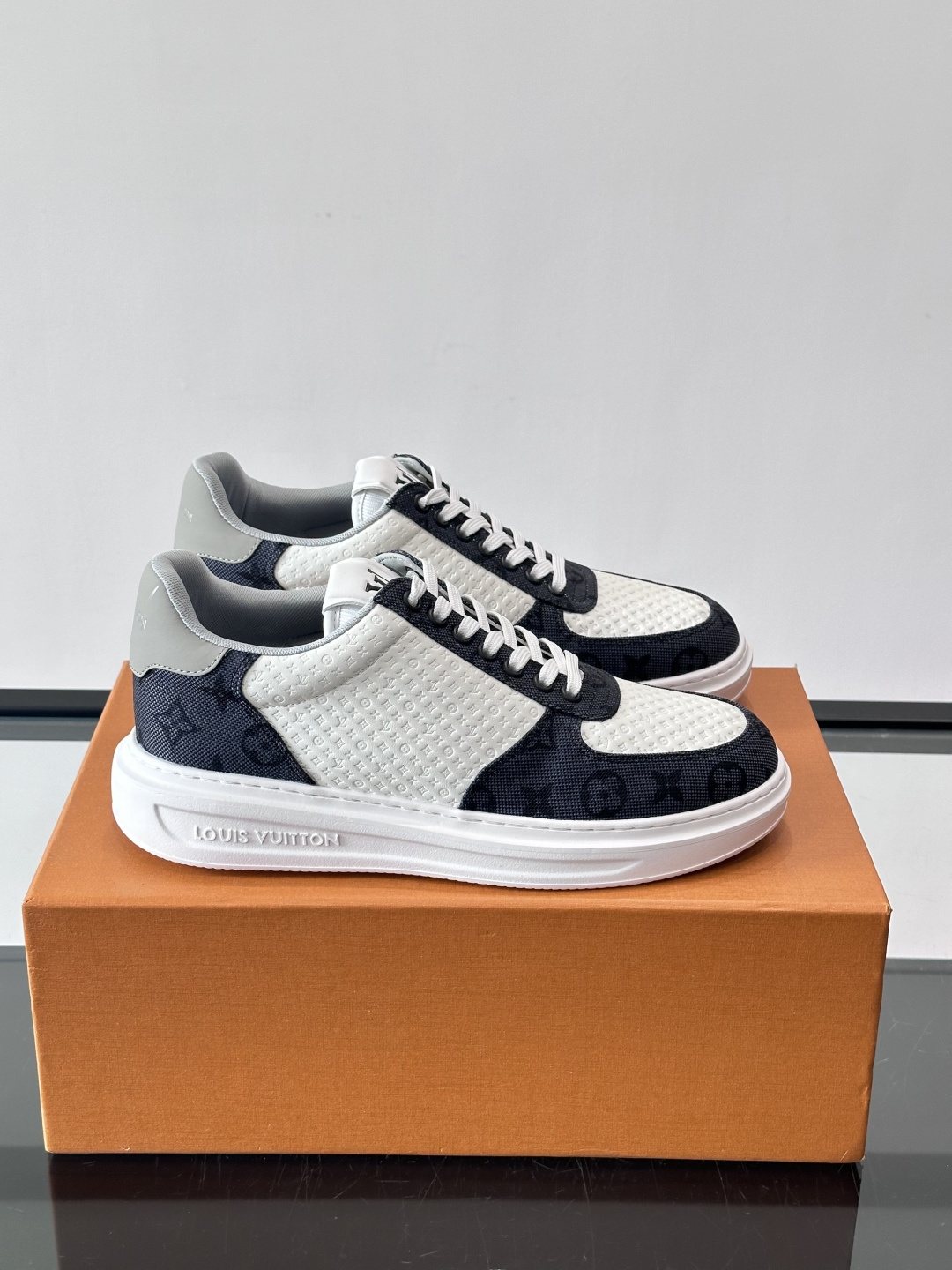Louis Vuitton Monogram Panel Low-Top Sneakers — front