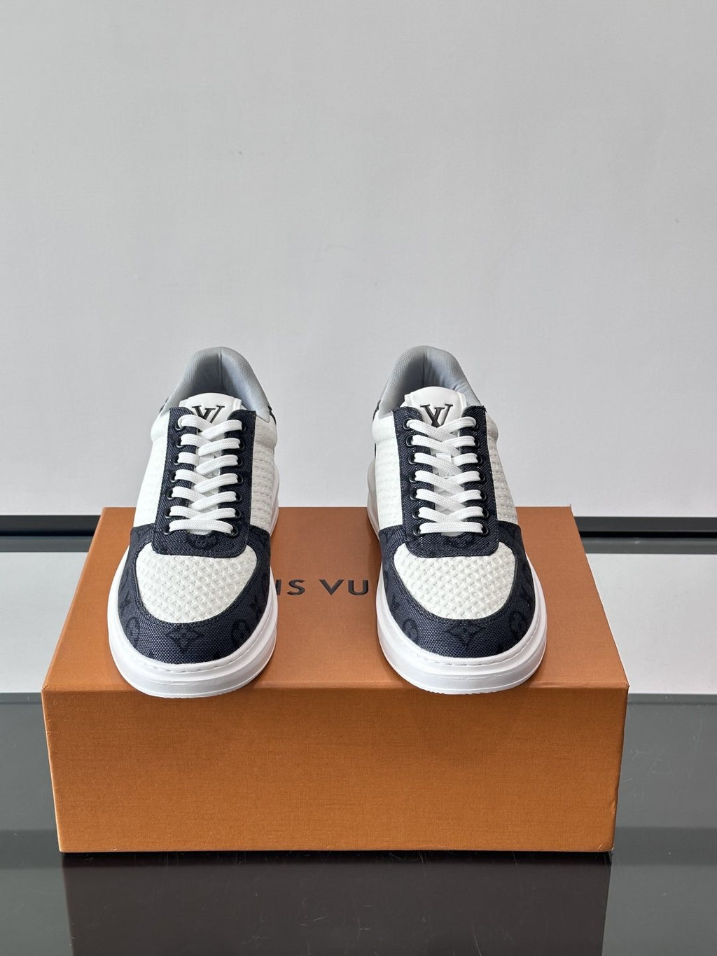 Louis Vuitton Monogram Panel Low-Top Sneakers — front