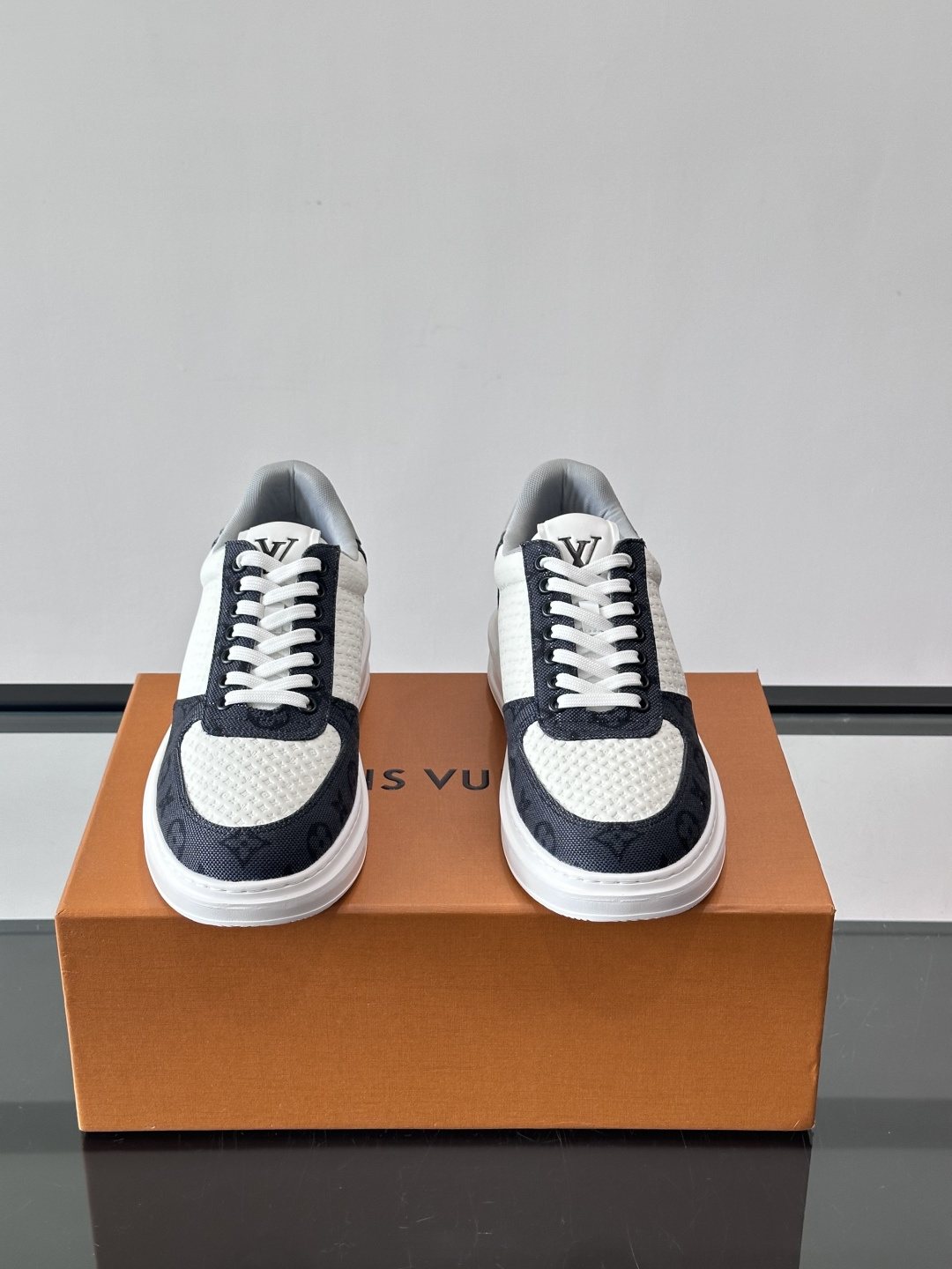 Louis Vuitton Monogram Panel Low-Top Sneakers — front