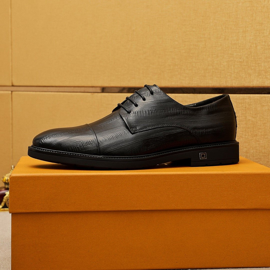 Louis Vuitton Black Lace-Up Dress Shoes — side