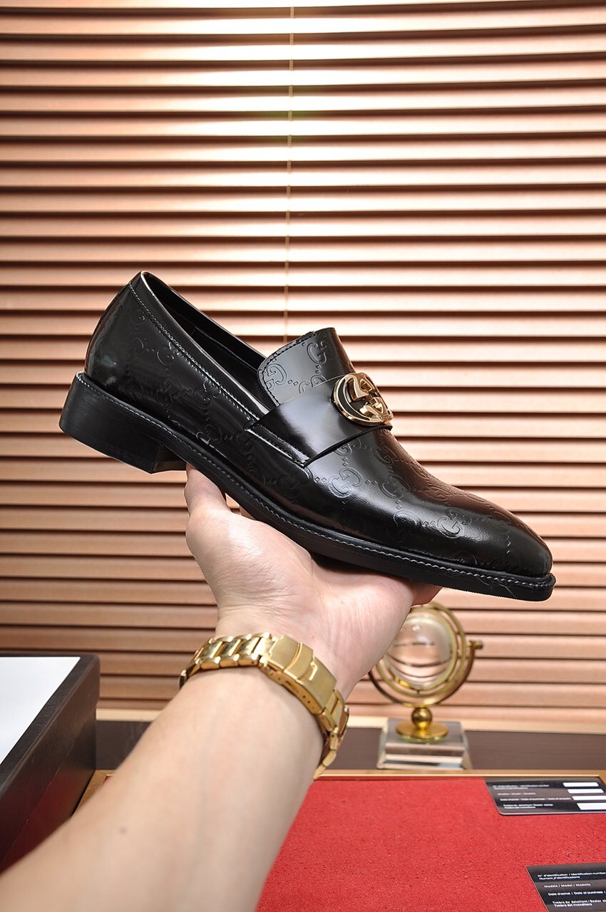 Gucci Buckle Loafers — model