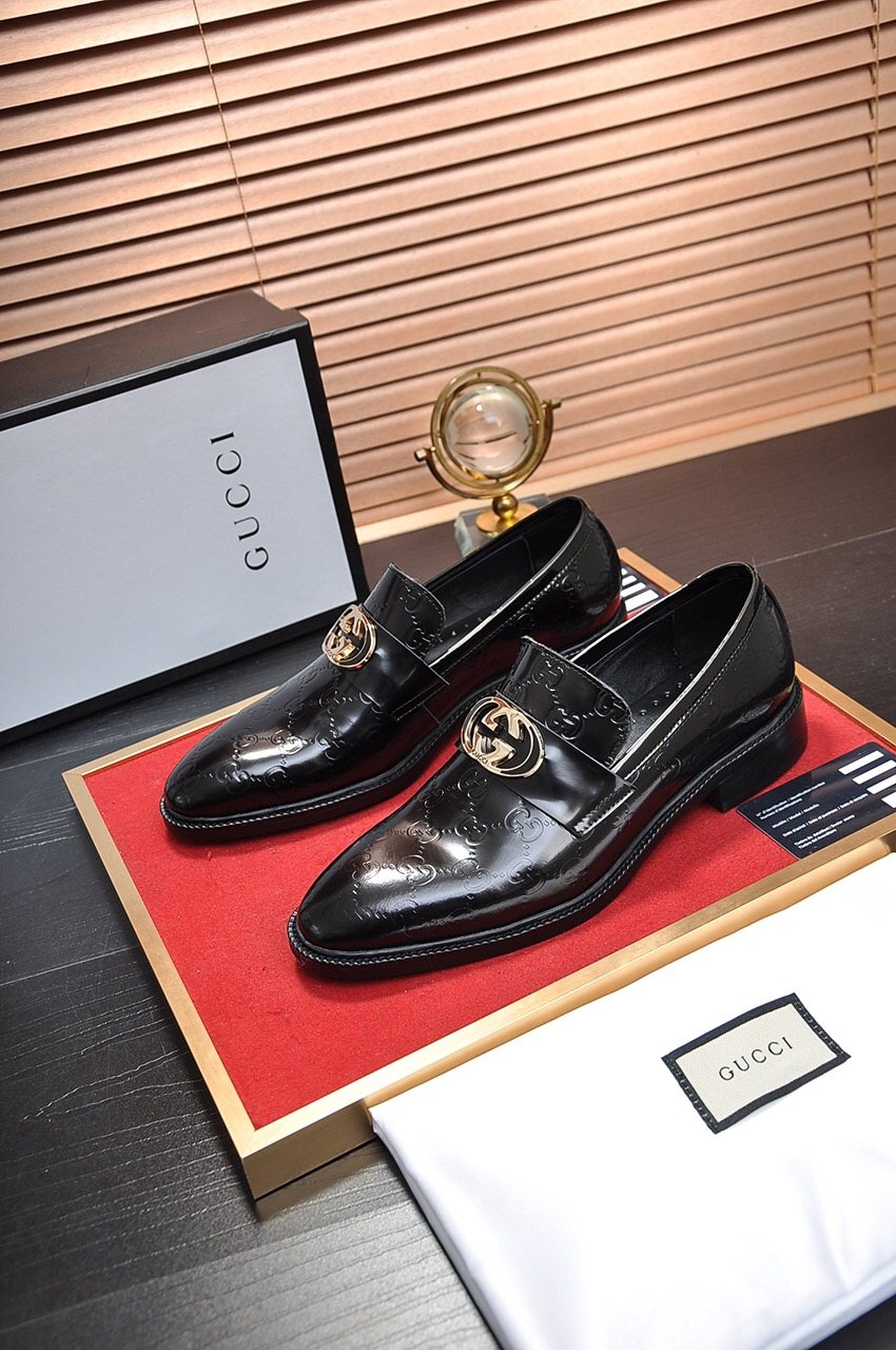 Gucci Buckle Loafers — front