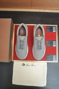 Loro Piana Textured Lace-Up Sneakers — hero