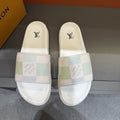 Louis Vuitton Multicolor Logo Slide Sandals — hero