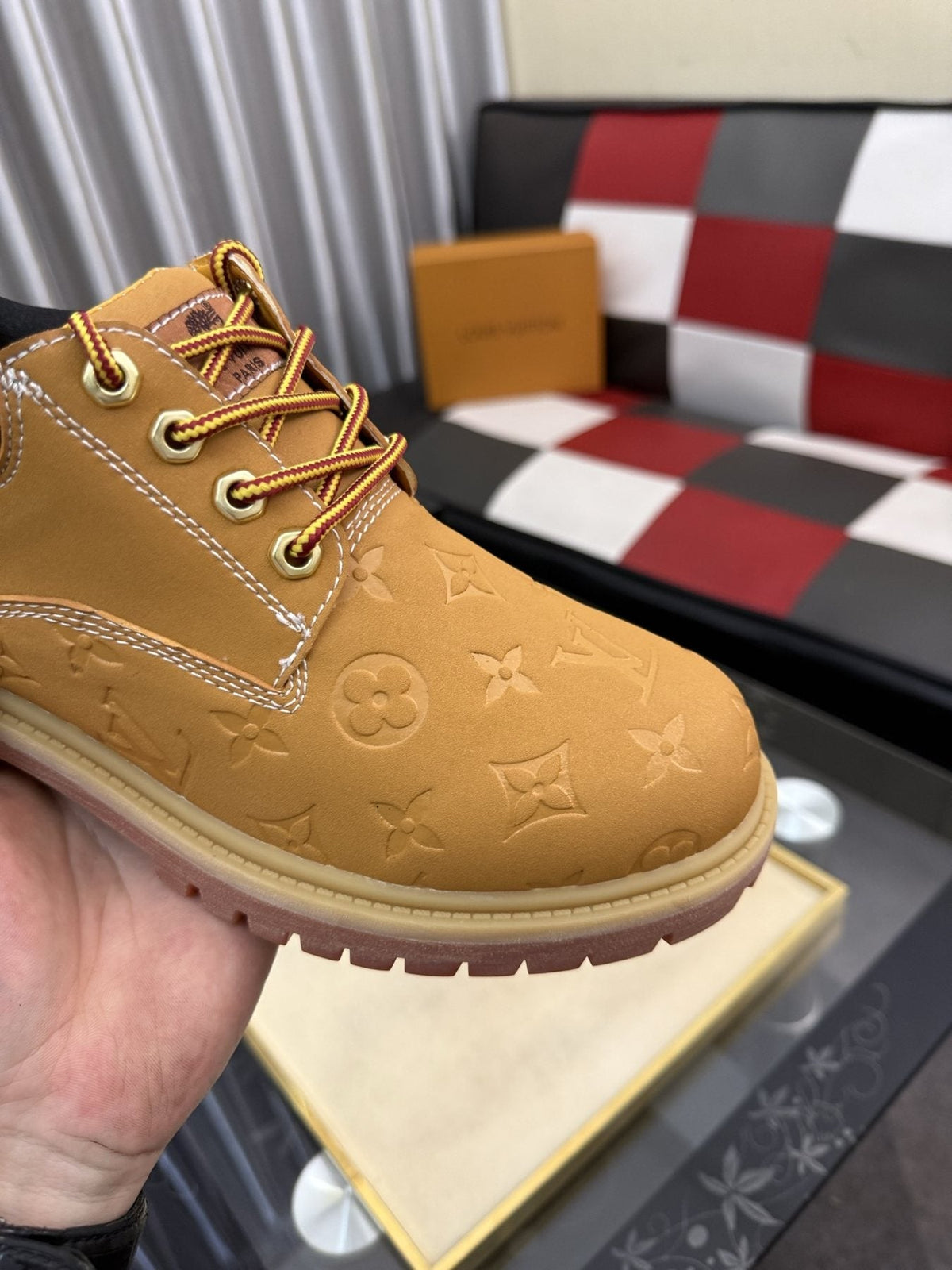 Timberland Patterned Lug Sole Lace-Up Boots — detail