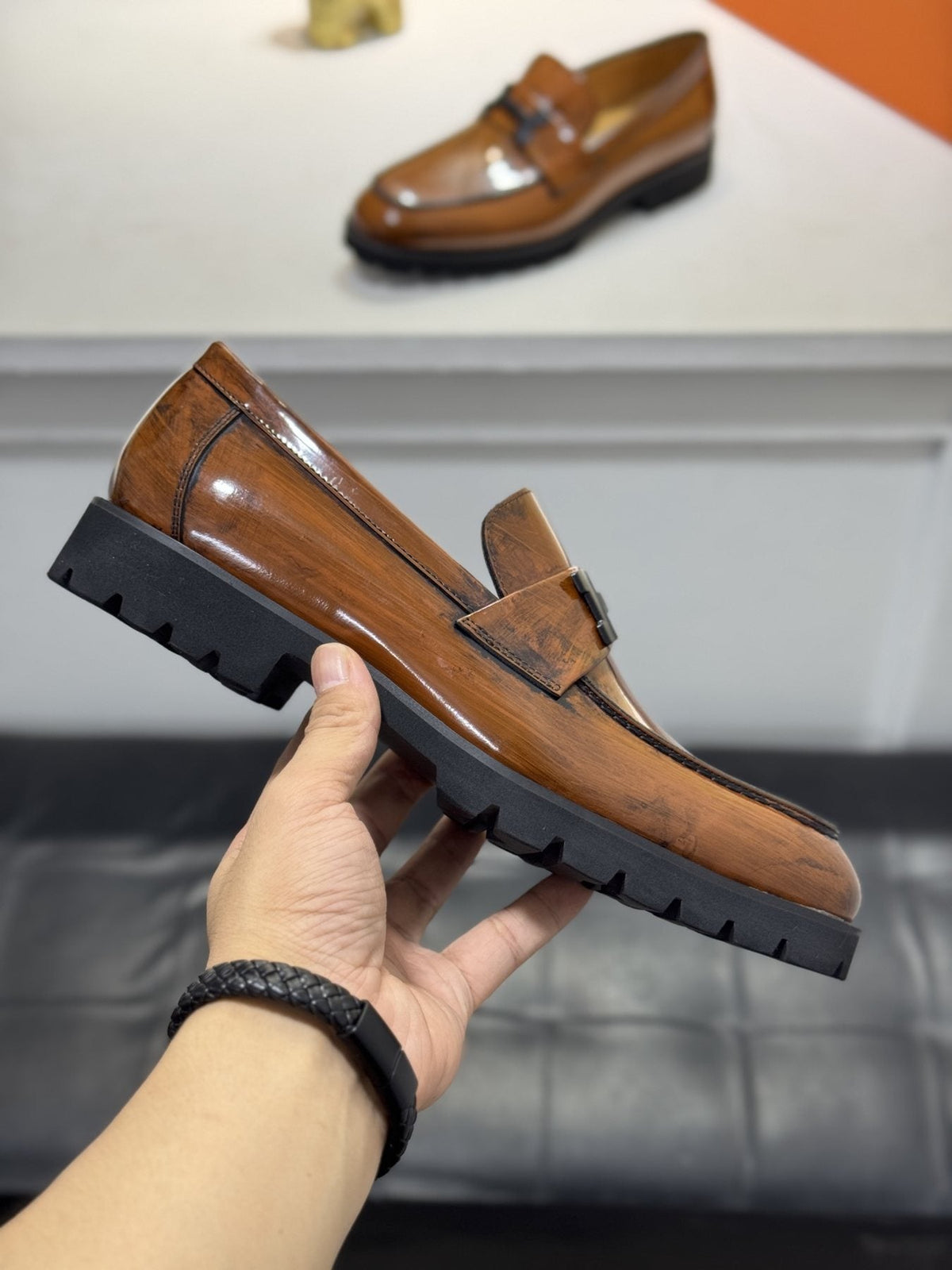 Hermès Lug Sole Loafers — side
