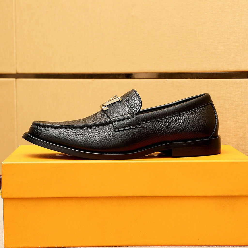 Louis Vuitton Textured Hardware Loafers — side