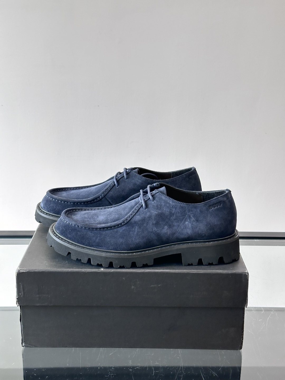 BOSS Suede Lug Sole Derby Shoes — side