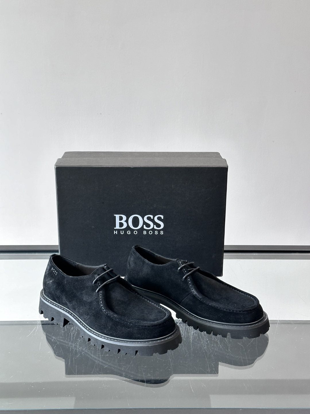 BOSS Suede Lug Sole Derby Shoes — hero