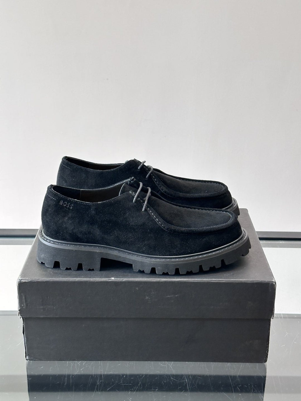 BOSS Suede Lug Sole Derby Shoes — side