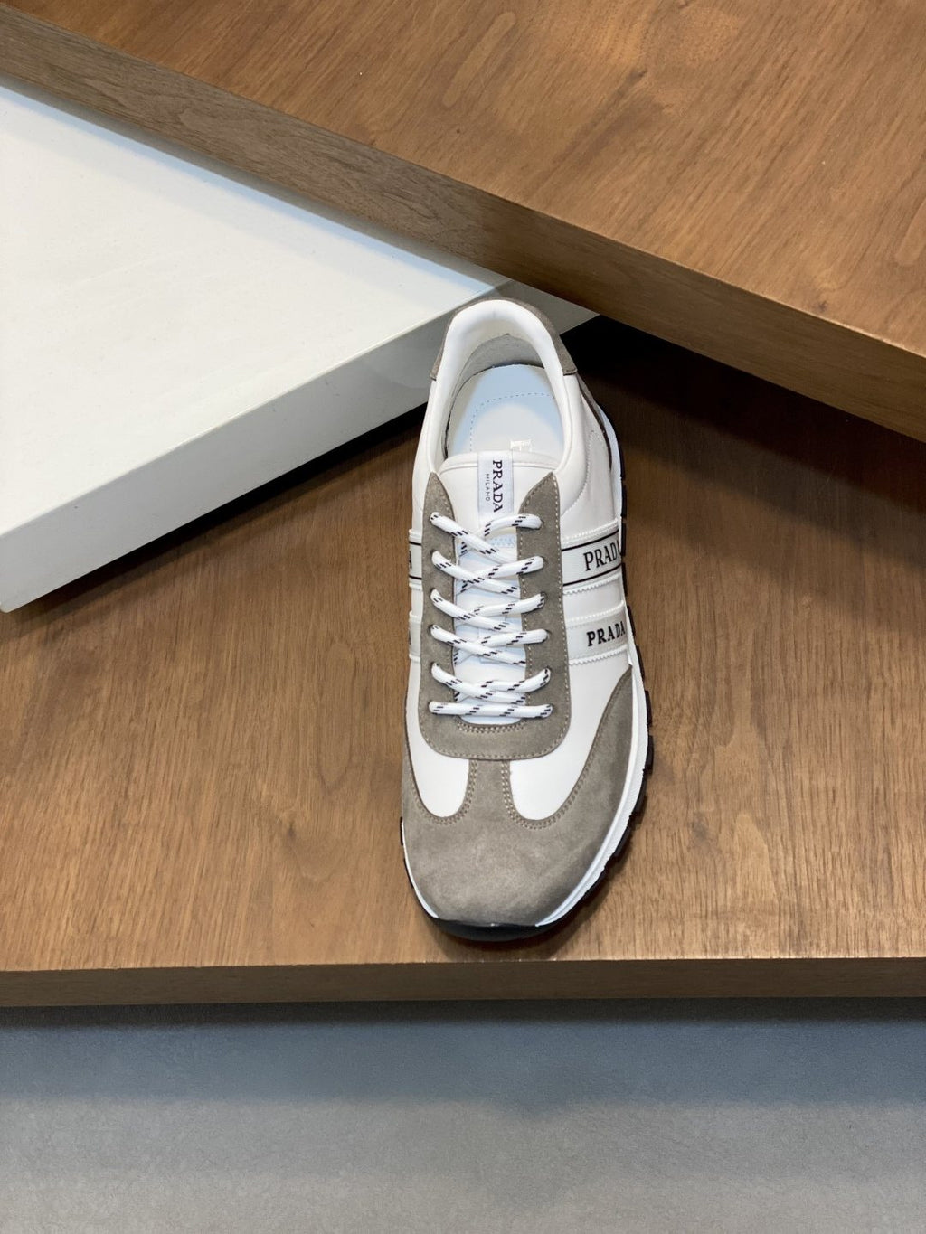 Prada Color-Block Low-Top Sneakers — front