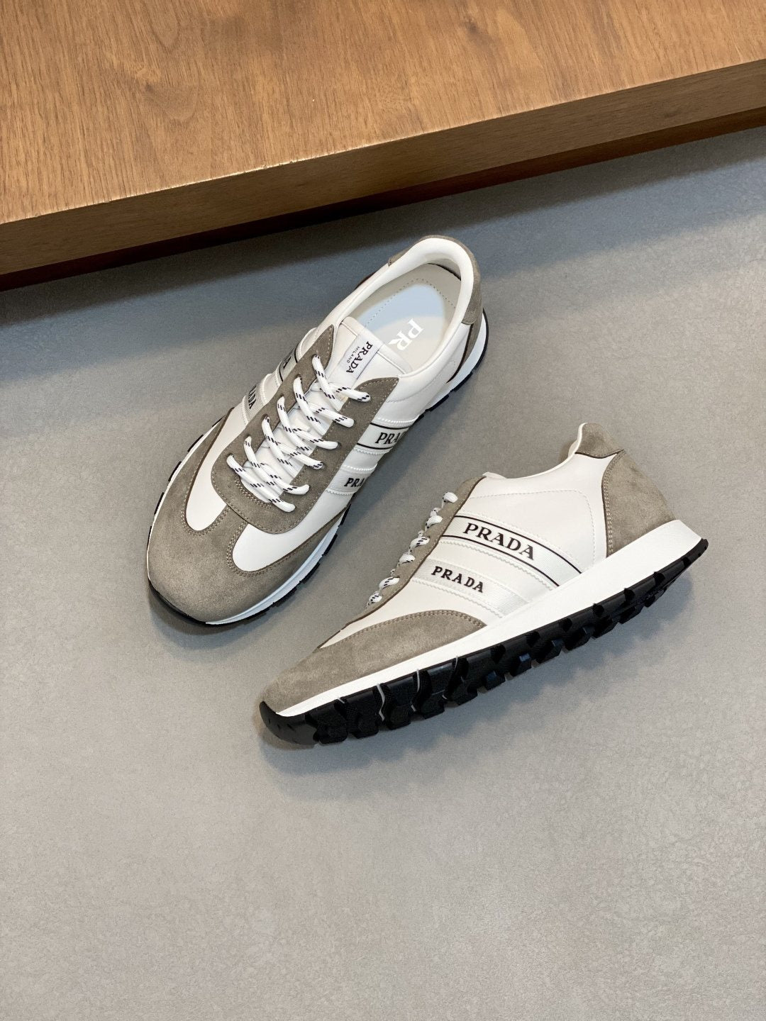 Prada Color-Block Low-Top Sneakers — front
