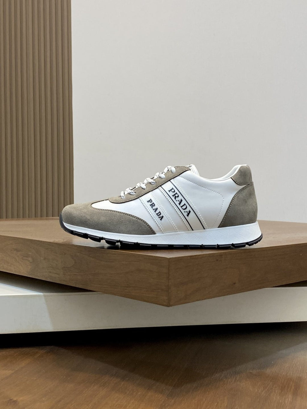 Prada Color-Block Low-Top Sneakers — side