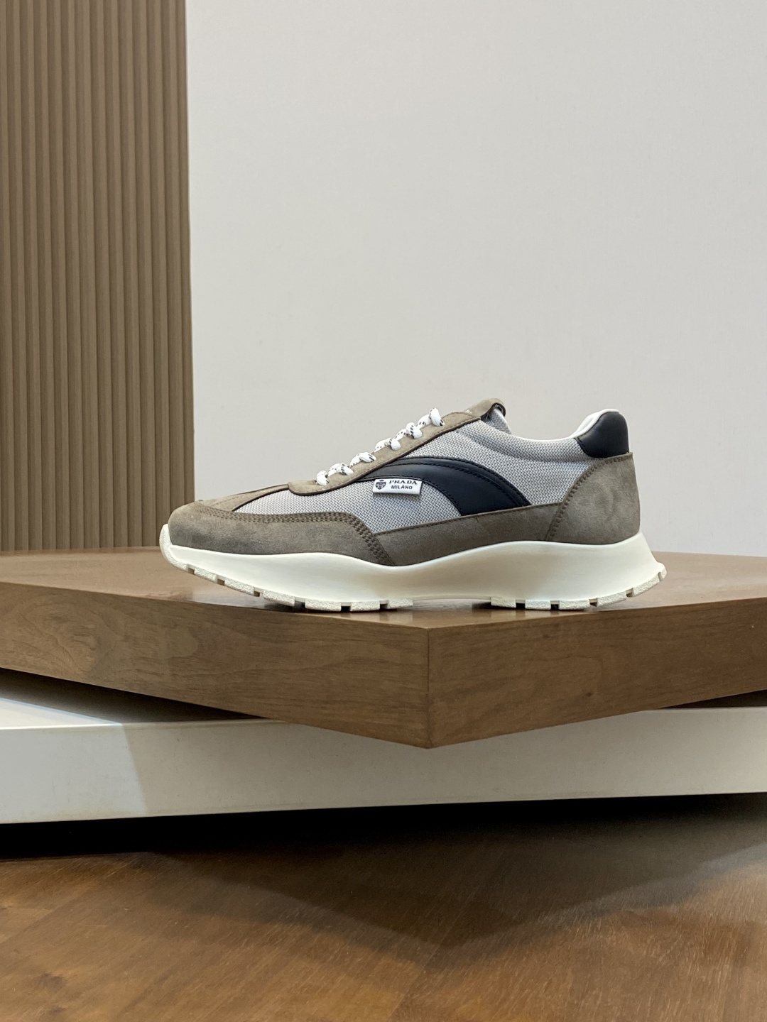 Prada Color-Block Low-Top Sneakers — side