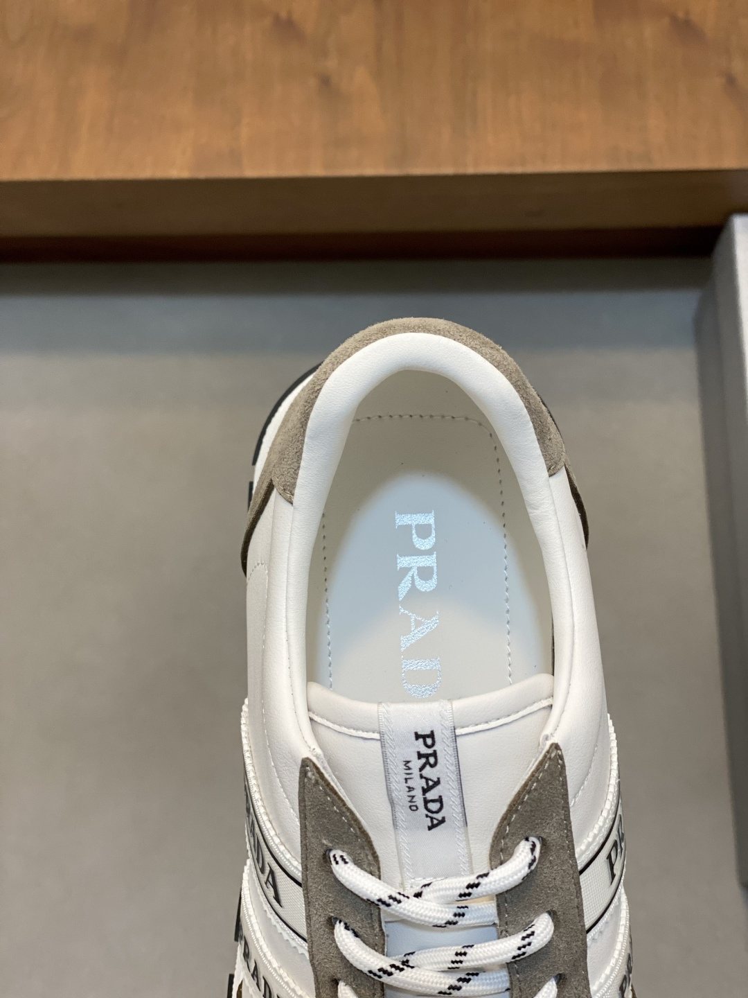 Prada Color-Block Low-Top Sneakers — detail