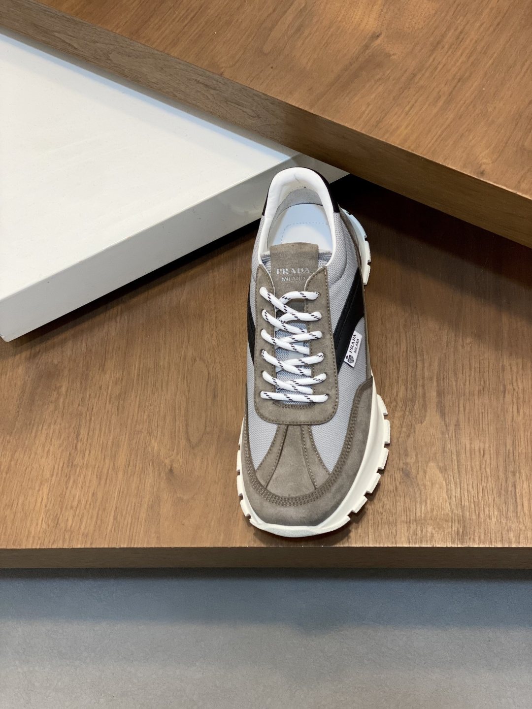 Prada Color-Block Low-Top Sneakers — front