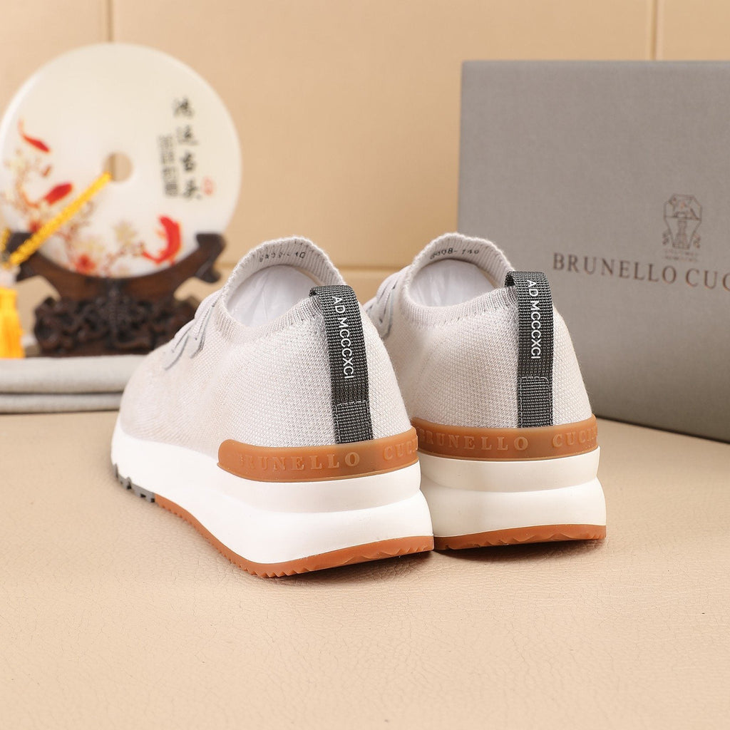 Brunello Cucinelli Knit Sneakers — back
