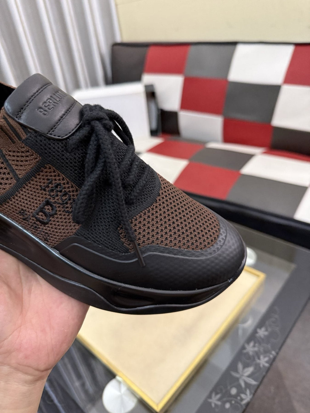 微商相册测试鞋子-Berluti Men's Mesh Low-Top Sneakers — front