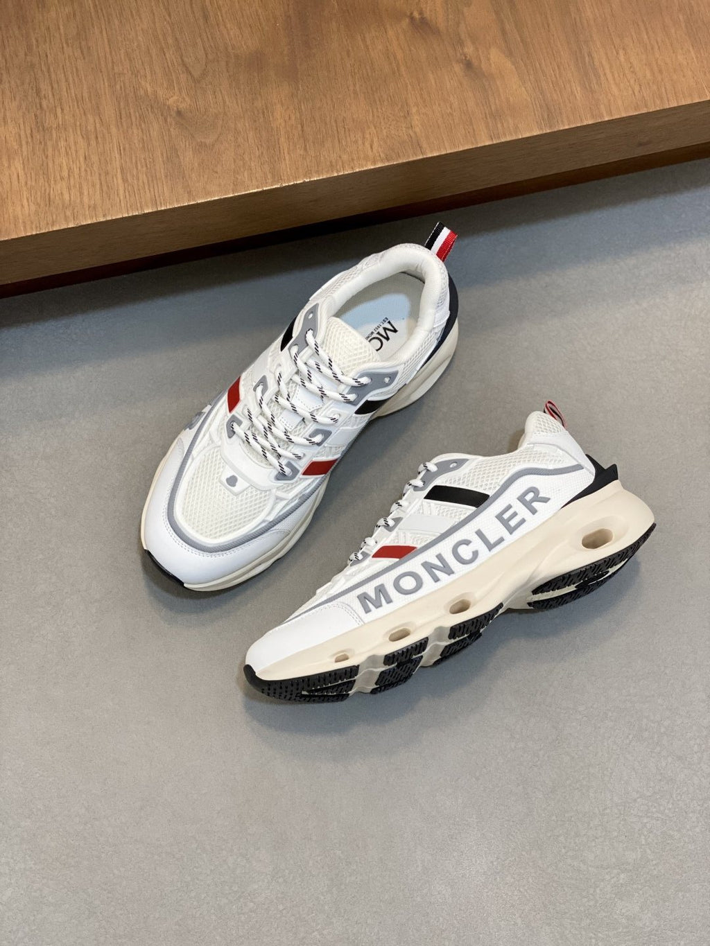 Moncler Mesh Panel Sneakers — side