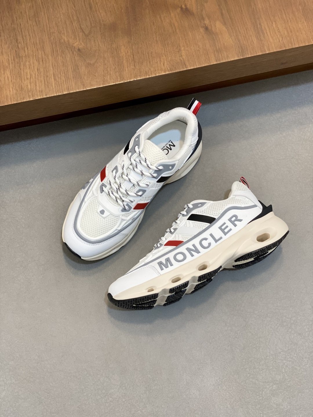 Moncler Mesh Panel Sneakers — side