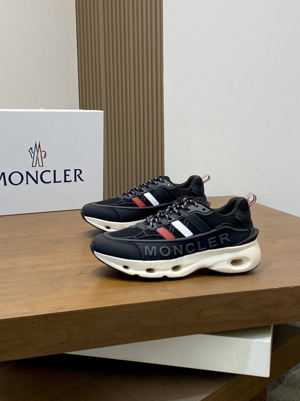 Moncler Mesh Panel Sneakers — side