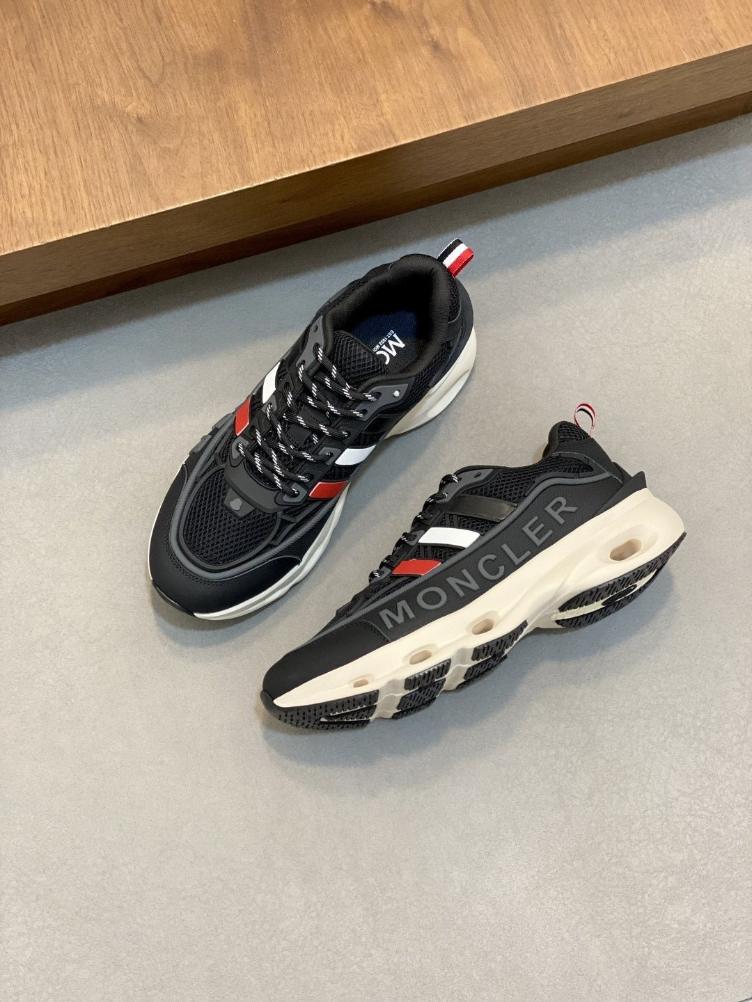 Moncler Mesh Panel Sneakers — side