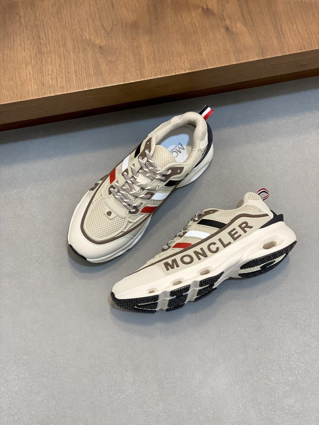 Moncler Mesh Panel Sneakers — side
