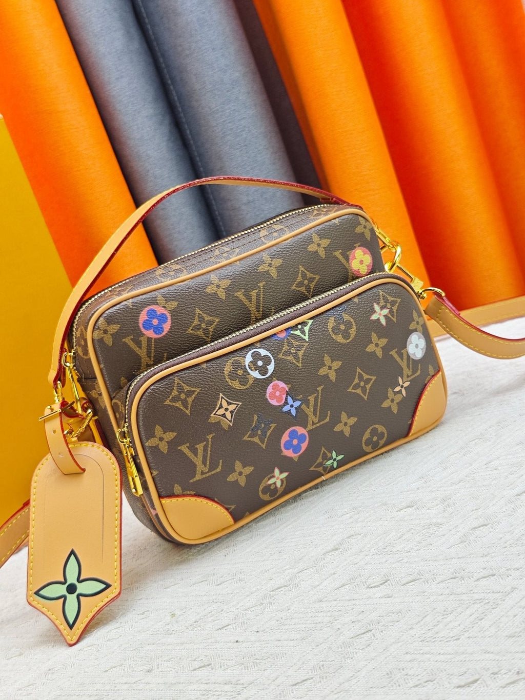 Louis Vuitton Monogram Floral Shoulder Bag — front