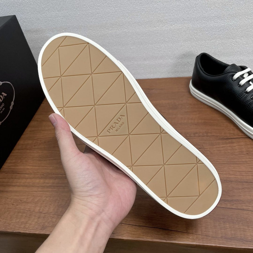 Prada Low-Top Lace-Up Sneakers — detail
