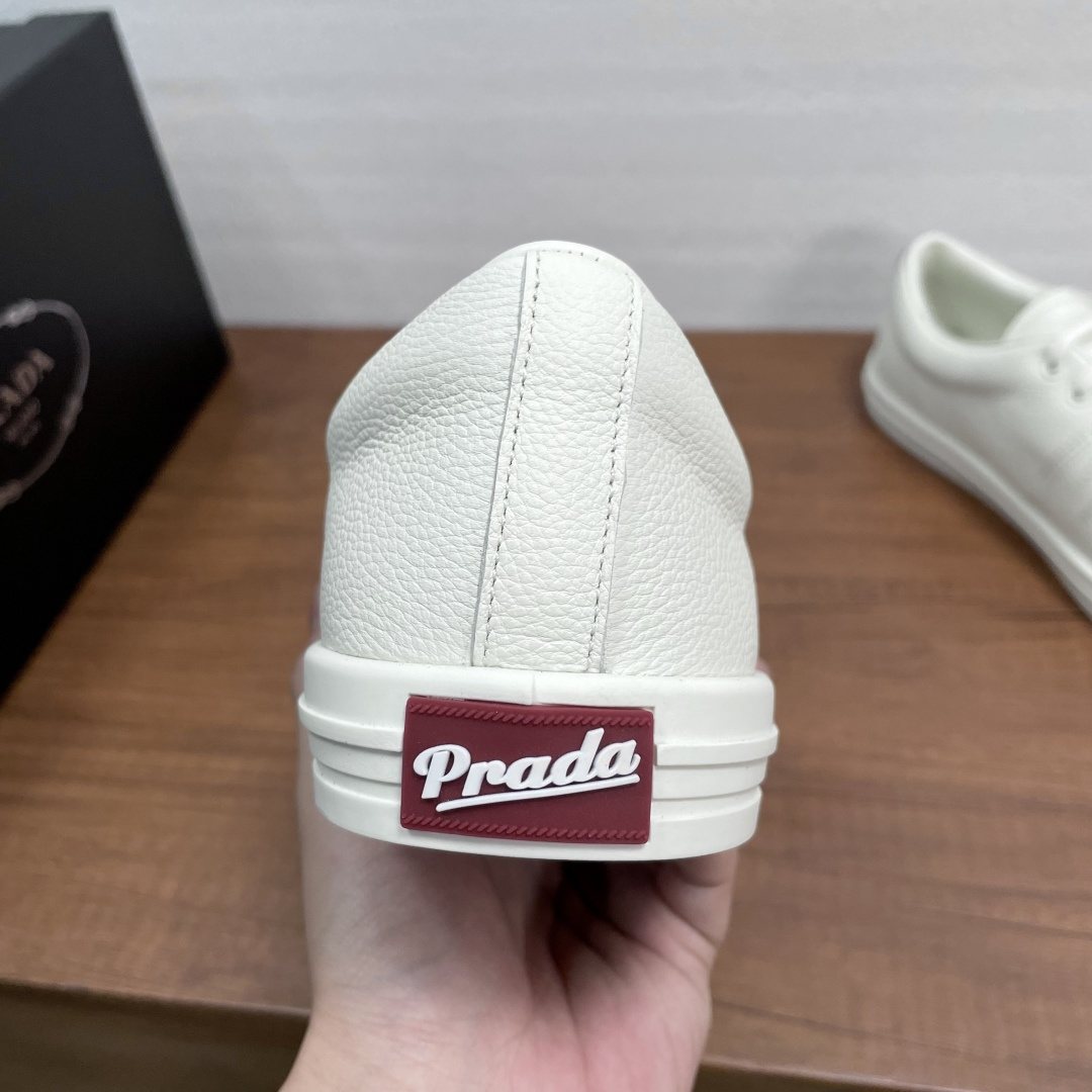 Prada Low-Top Lace-Up Sneakers — detail