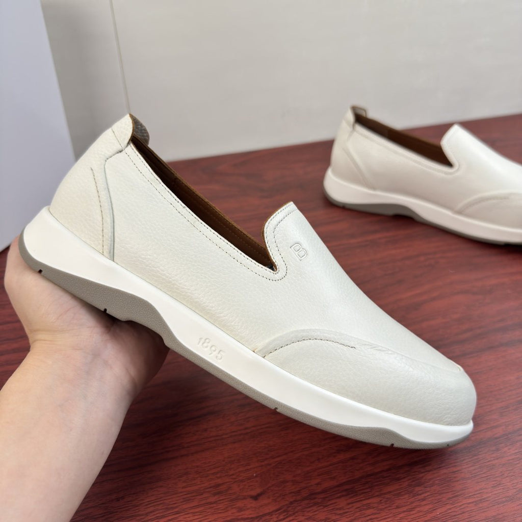 Berluti Pebbled Leather Slip-On Loafers — detail