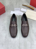 Salvatore Ferragamo Textured Bit Loafers — front