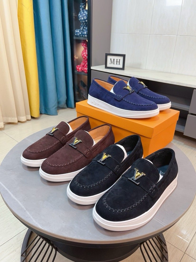 Louis Vuitton Moc-Toe Slip-On Loafers — side