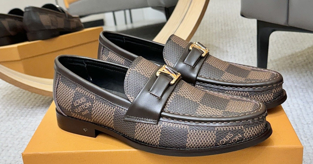 Louis Vuitton Check-Pattern Buckle Loafers — hero