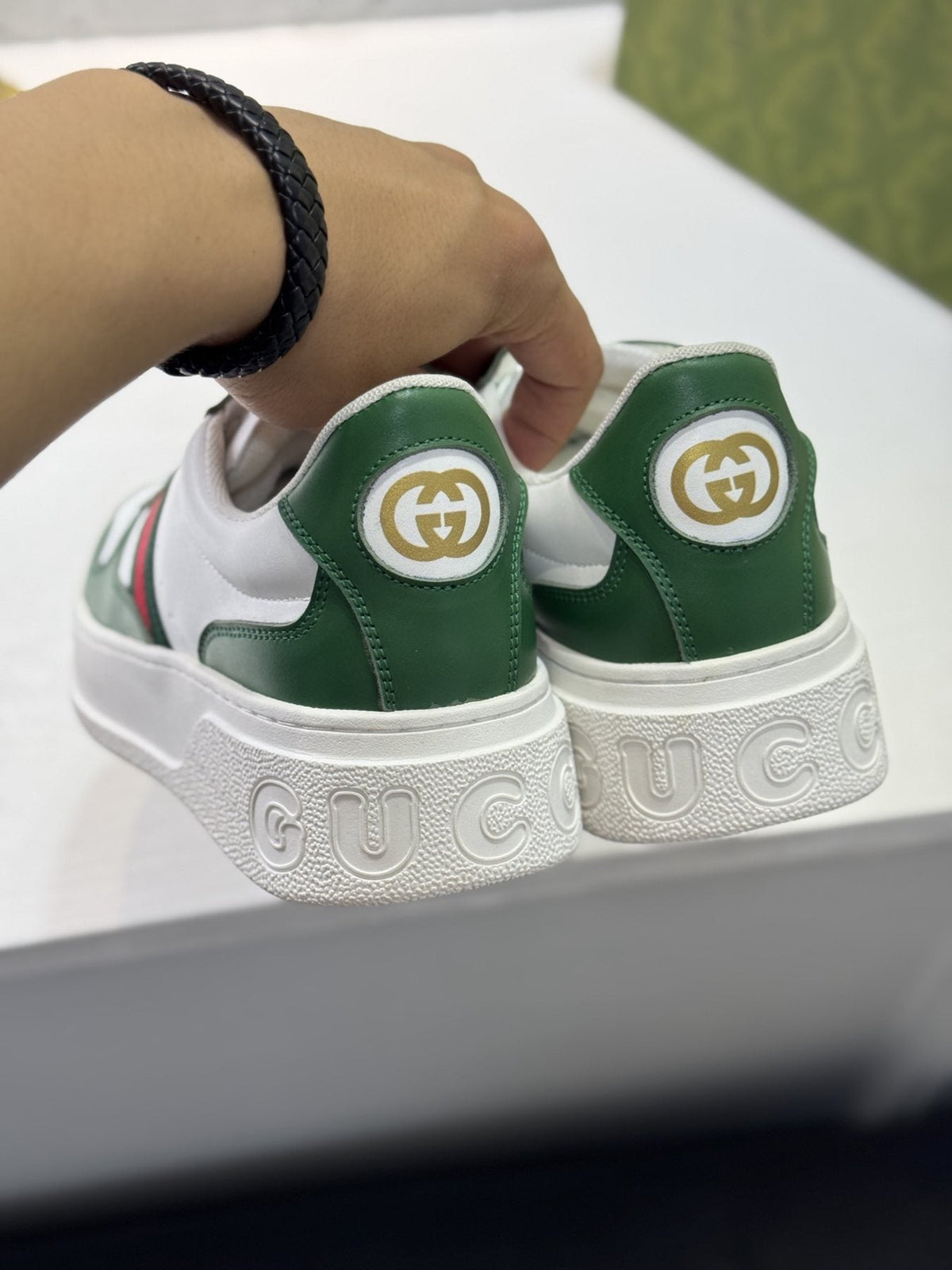 Gucci Web Stripe Low-Top Sneakers — back