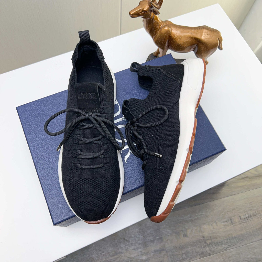 Dior Knit Lace-Up Sneakers — side