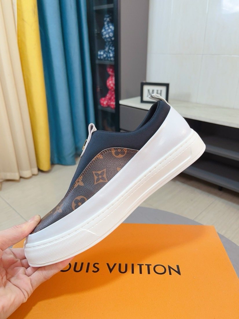 Louis Vuitton Monogram Slip-On Sneakers — model